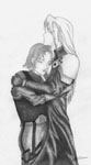 Kit and Sephiroth, by BiZou